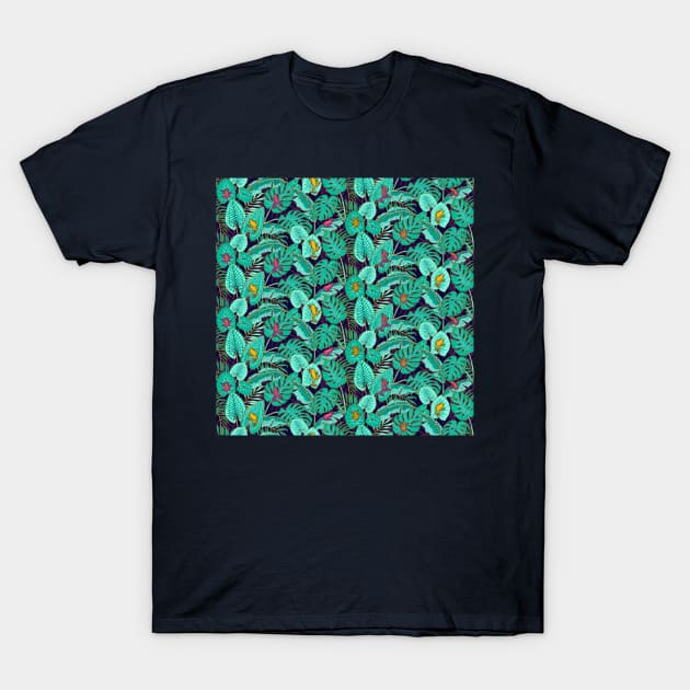 Tropical Frogs T-Shirt by Carolina Díaz